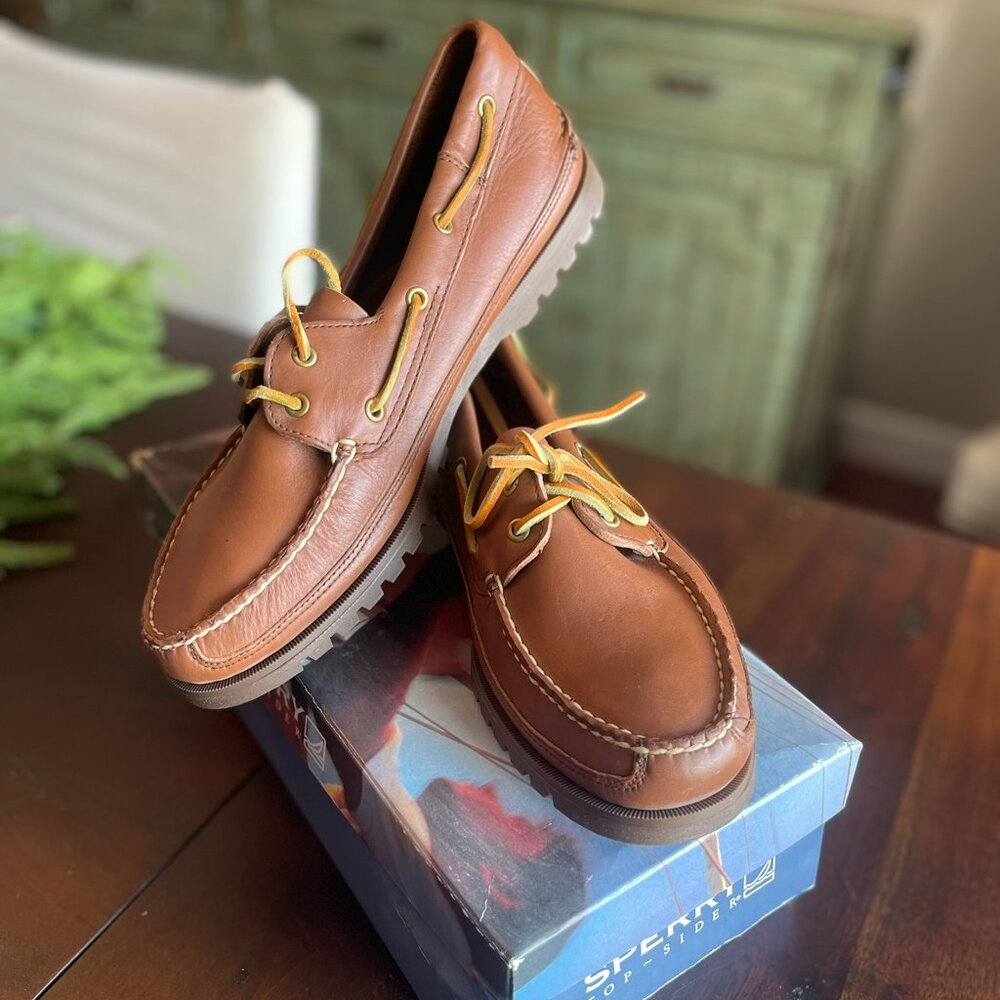 Sperry Top Siders Tan Leather Men's Size 12 M